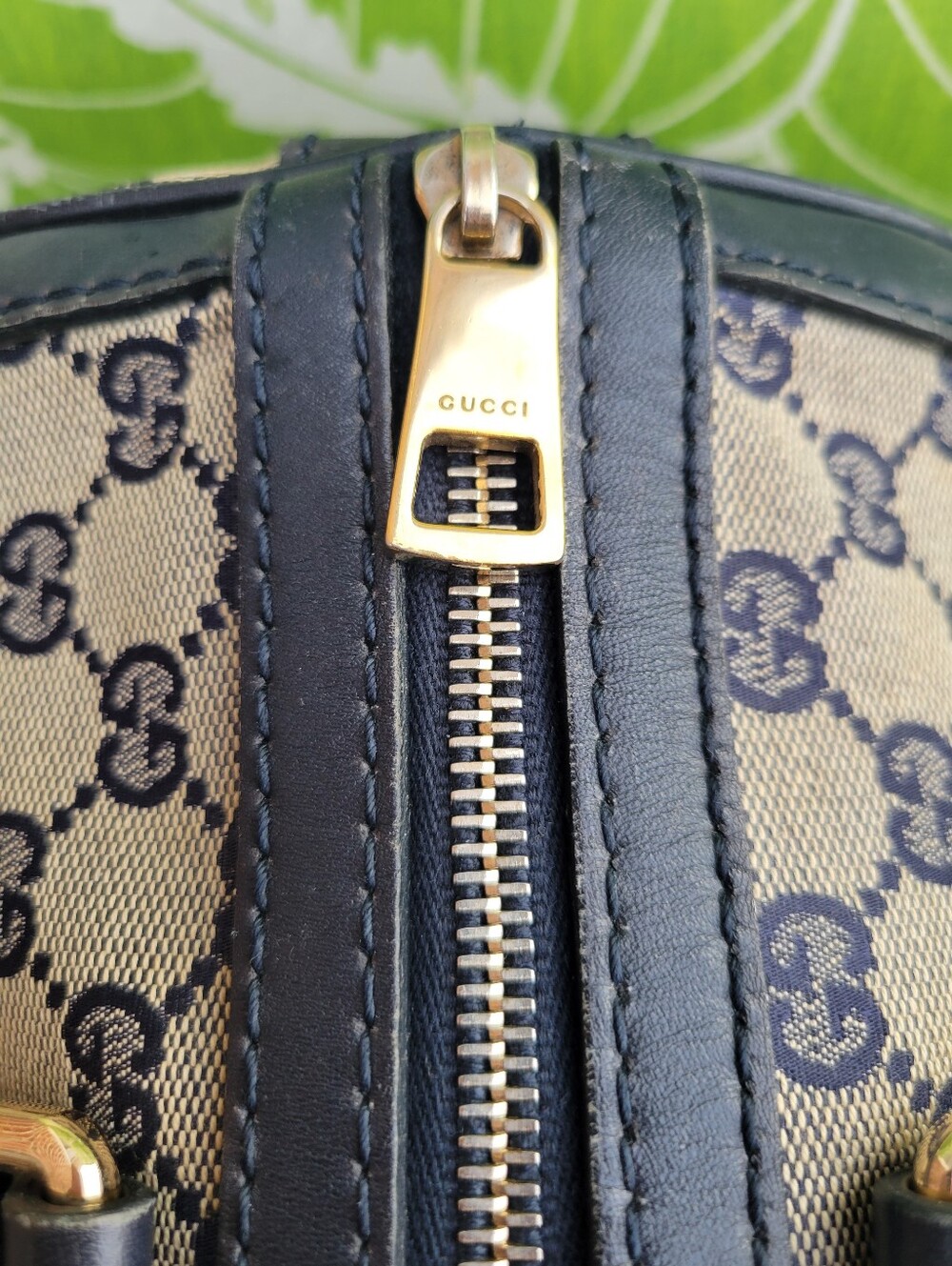 Vintage Gucci GG Canvas Web Joy Boston Blue/Red Boston Bag - Picture 6 of 16